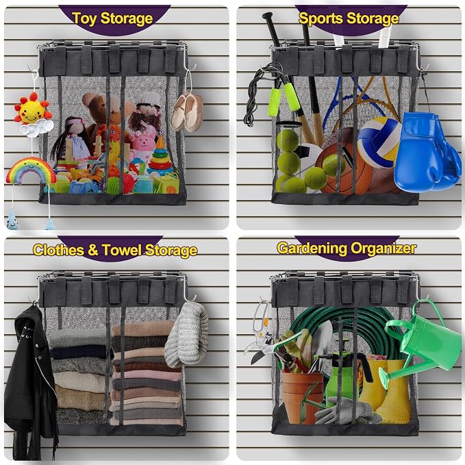 2 Packs Large Mesh Slatwall Baskets, 16×16×12 Inch Slat Wall Mesh Storage - Image 7