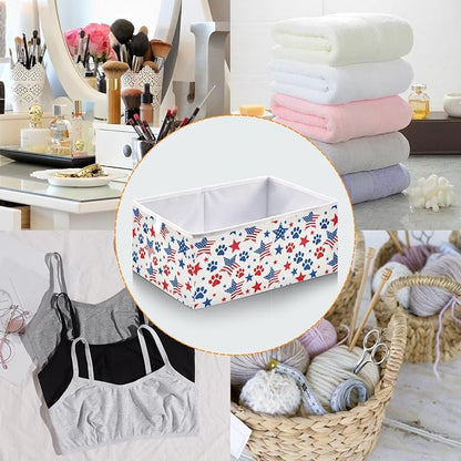 Flag Dog Paw Stars Pattern Closet Organizers Storage Cubes Storage Bins Shelf - Image 5