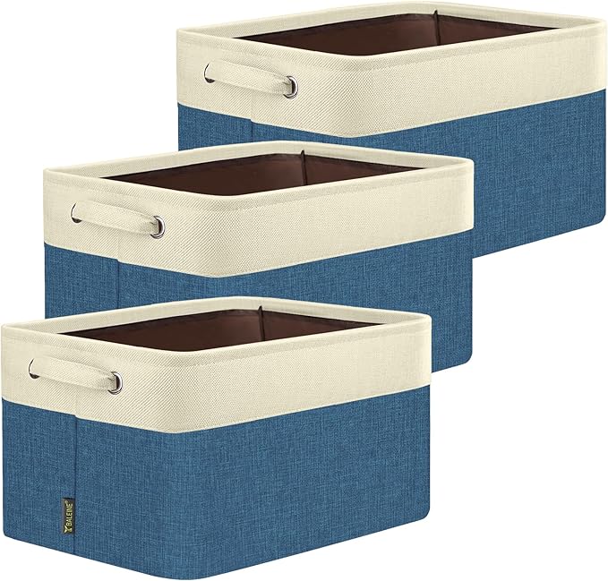 BALEINE 3 Pack Fabric Storage Bins by BALEINE