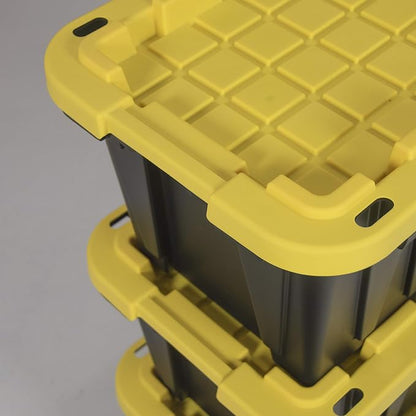 CX BLACK & YELLOW, 12-Gallon Heavy Duty Tough Storage Container & Snap-Tight Lid - Image 4