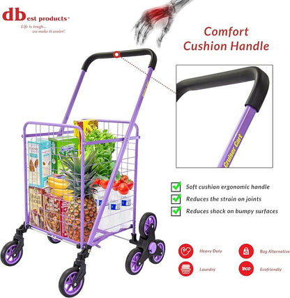 dbest Products Stair Climber Cruiser Cart Shopping Grocery Rolling Folding - Image 2