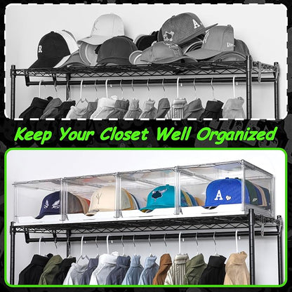 Vtopmart 2 Pack Clear Hat Organizer Drawer - Image 8