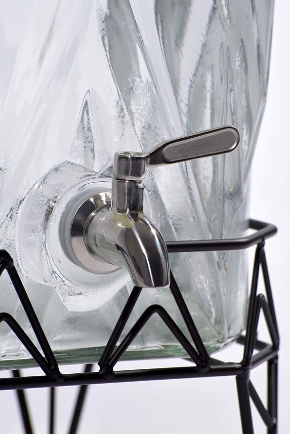 Glacial Ice Design Glass Beverage Dispenser - Image 5