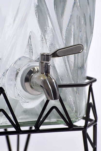 Glacial Ice Design Glass Beverage Dispenser - Image 5
