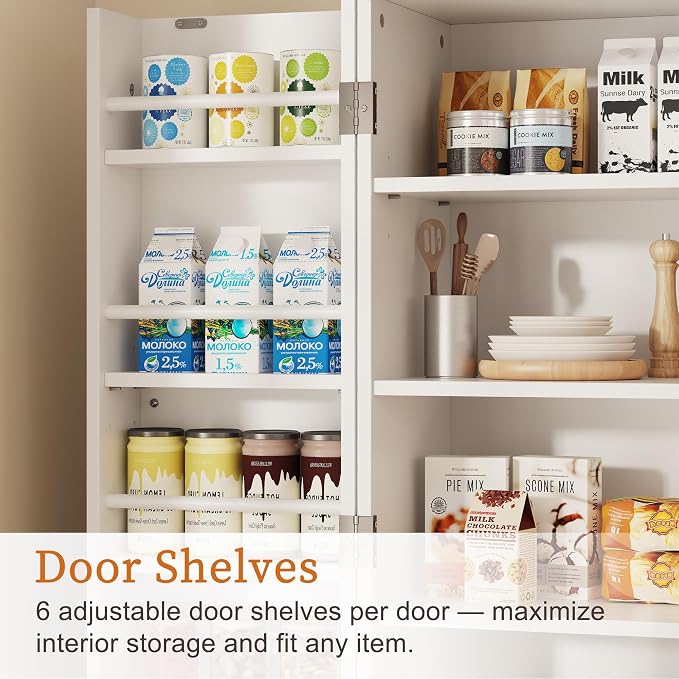 Saudism Pantry Cabinet, Large Cupboard - Image 5