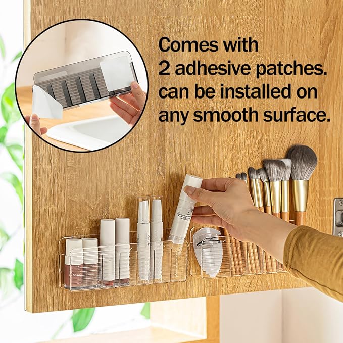 Bathroom Medicine Cabinet Organizer Set, Small Narrow Compact Shelves Holder - Image 4