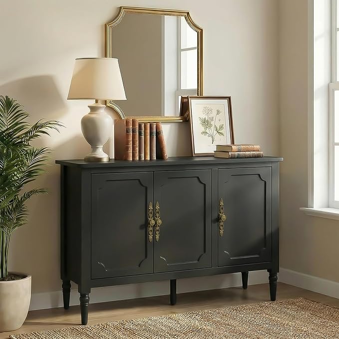 RoyalCraft Buffet Cabinet with Storage, Mid-Century Modern Sideboard with 3 by Bringyoubetterlife