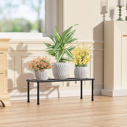 Metal Plant Stand Outdoor, 1 Tier Long Rectangle Plant Stand Indoor & Outdoor - Image 8