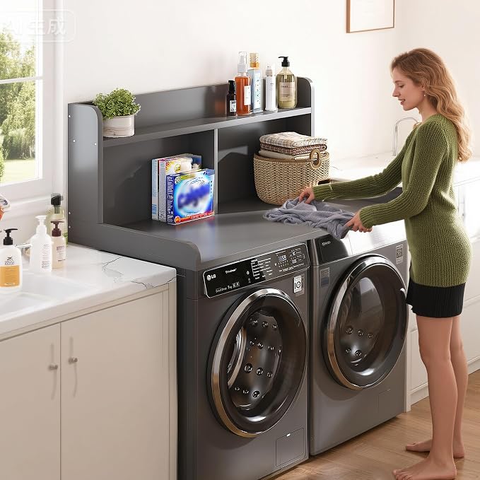 2-Tier Washer Dryer Countertop, 18.5" Raised Height Laundry Countertop - Image 4