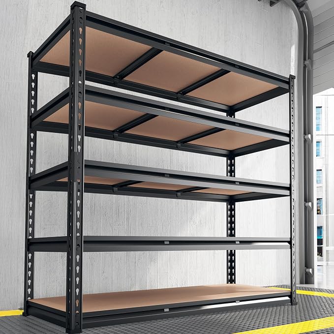 REIBII 48.2" W Garage Shelving, Storage Shelves Load 3000LBS, Adjustable Garage by REIBII