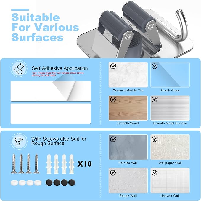 4 Pack Stainless Steel Mop and Broom Gripper - Image 8