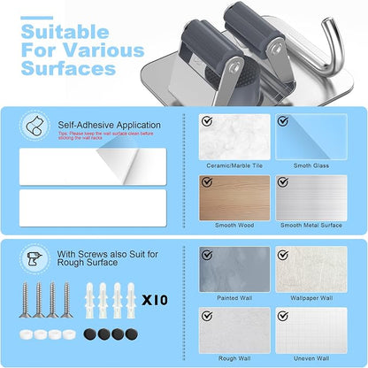 4 Pack Stainless Steel Mop and Broom Gripper - Image 8
