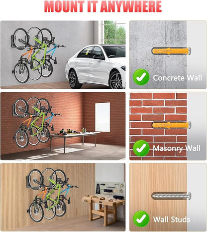 Swivel Bike Wall Mount, Space Saving Bike Rack Garage, No Heavy Lifting - Image 8