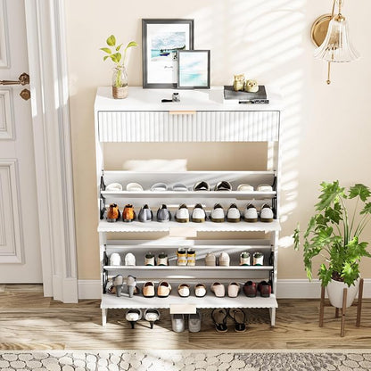 Fluted Shoe Cabinet Storage - Image 8