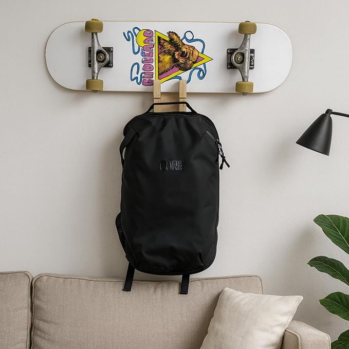 COR Surf Skateboard and Snowboard Wall Mount | Bamboo Skateboard Rack - Image 3