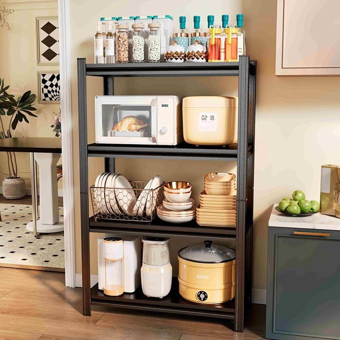 Kitchen Storage Rack, 2 Tier Metal Shelving Unit, Small Pantry Shelves - Image 3