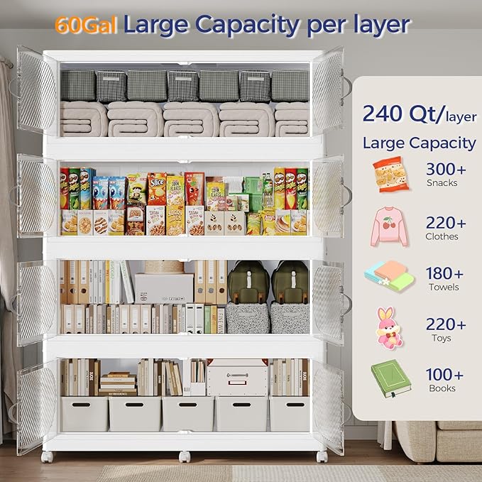960QT Extra Large Stackable Storage Bins - Image 3