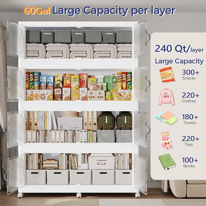 720QT Extra Large Stackable Storage Bins - Image 3