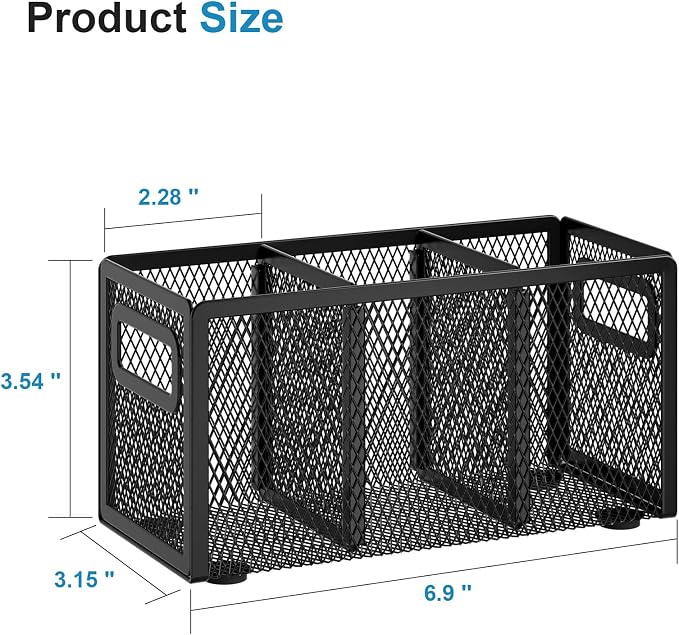 Marbrasse 2P Mesh Pen Holder for Desk, Pencil Holder Desk Organizer 3 - Image 2