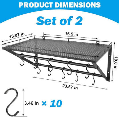 RedCall 2 Pack Garage Wall Shelf - Image 3