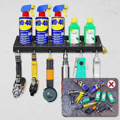 UNITEDPOWER Pneumatic Tool Holder Lockable/Aerosol Rack Combo, Wall Mounted - Image 6