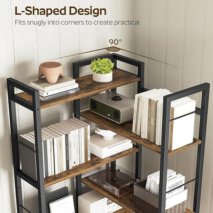 Corner Bookshelf, 7 Tier L-Shaped Bookcase - Image 6