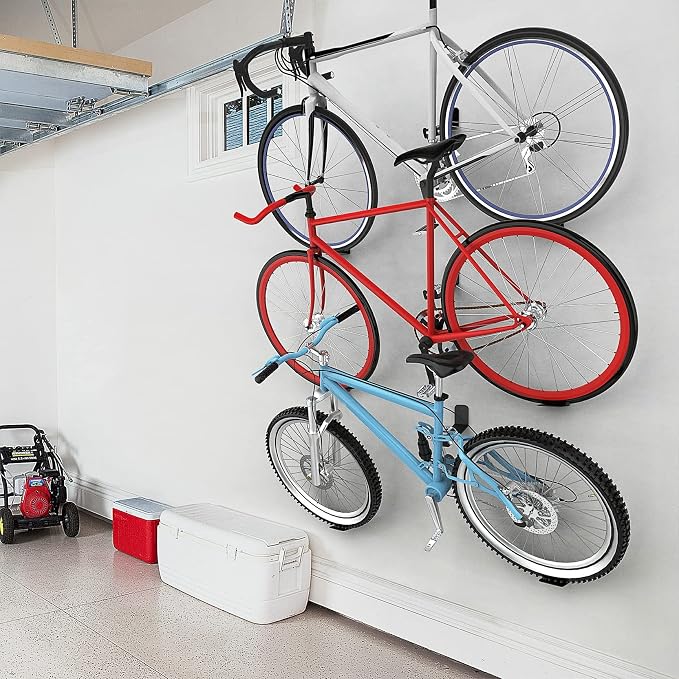 WALMANN 3 Pack Bike Pedal Hanger Wall Mount, Heavy Duty Horizontal Bike Rack - Image 2