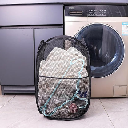 Foldable Mesh Popup Laundry Hamper, Laundry Basket Easy to Open and Fold - Image 3
