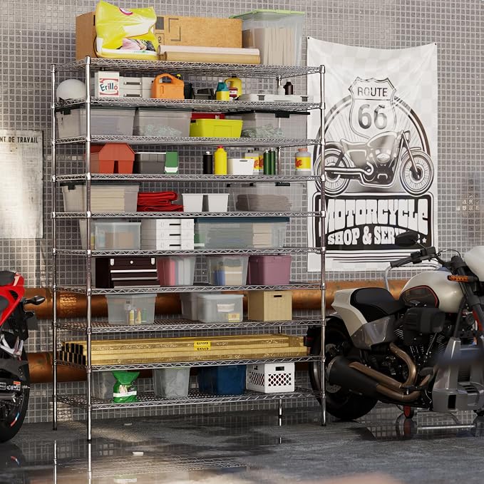 24" Deep x 60" Wide x 86" Height Wire Shelving Kit | 10-Tier | NSF Commercial - Image 2