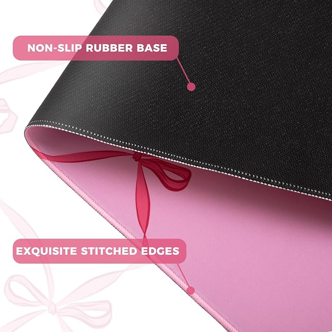 iCasso Desk Mat for Keyboard and Mouse, Large Mouse Pad for Desk, Desk Matt for - Image 4