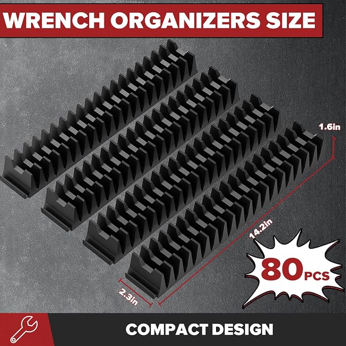 80PCS Modular Wrench Organizer Wrench Holder - Image 2