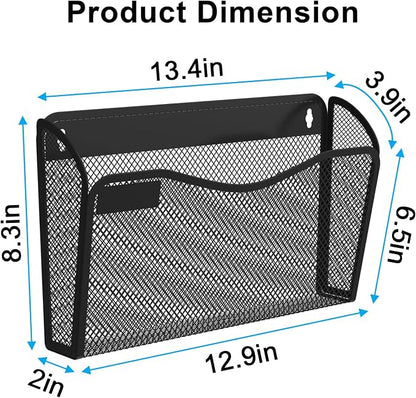 Wall File Organizer, Mesh Hanging File Organizer, Home Office Organization and - Image 4