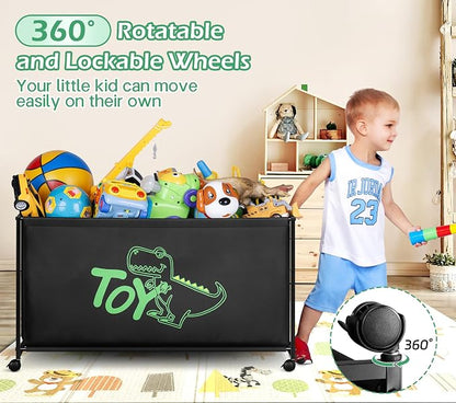 MISSLO Large Toy Box with Wheels Big Toy Chest - Image 2
