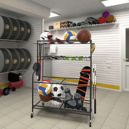 WALMANN Garage Ball and Sports Equipment Organizer, Ball Storage Rack - Image 2
