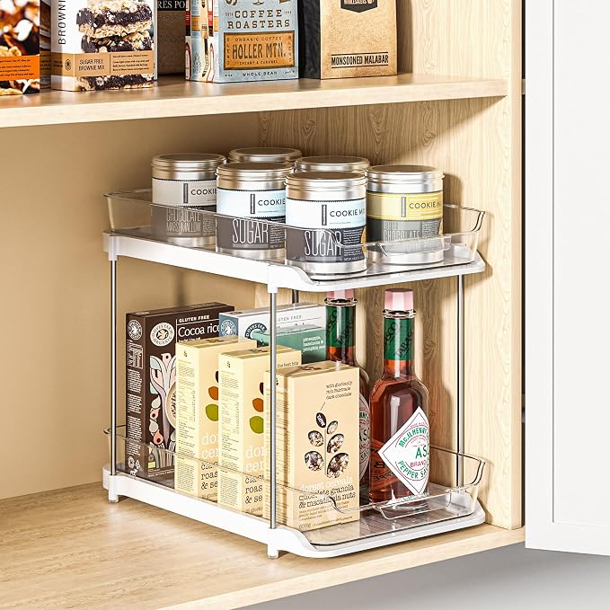 Delamu 2-Tier Multi-Purpose Bathroom Under Sink Organizers and Storage - Image 3