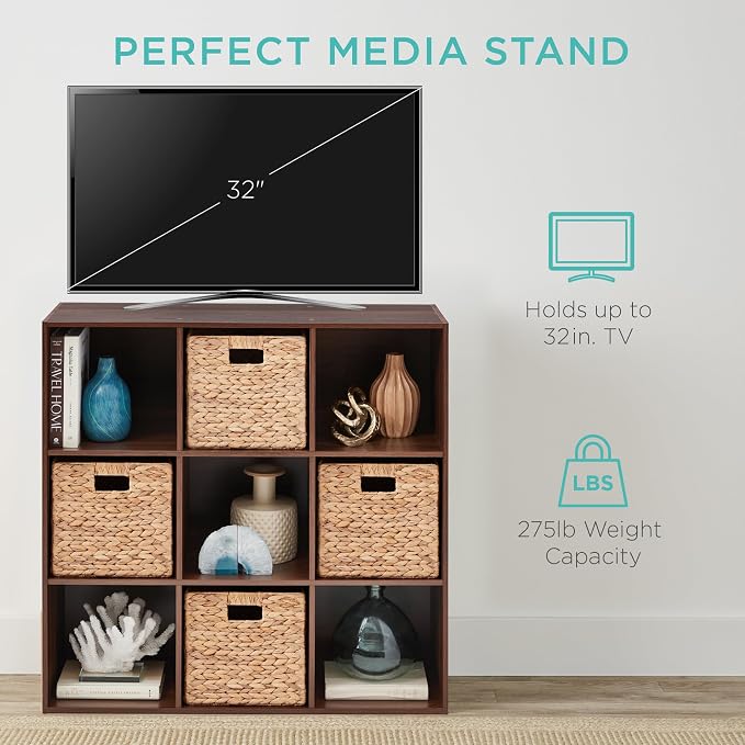 Best Choice Products 9-Cube Storage Organizer, 11in Shelf Opening, Display Shelf - Image 6