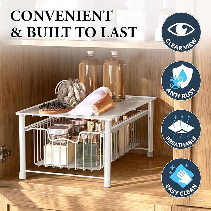 Simple Houseware Stackable Basket Drawer - Image 5