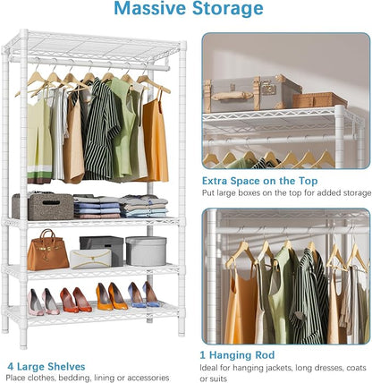 VIPEK V1 Wire Garment Rack 4 Tiers Heavy Duty Clothes Rack - Image 8