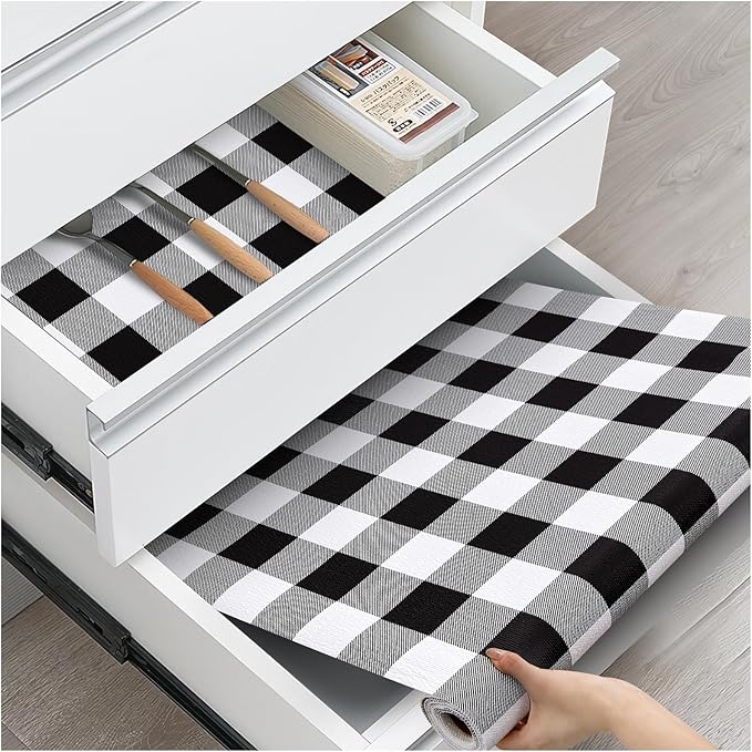 Drawer and Shelf Liner, Non-Slip Kitchen Cabinet Liners Non-Adhesive Thick by ALIUNI