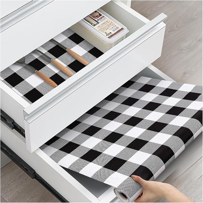 Drawer and Shelf Liner, Non-Slip Kitchen Cabinet Liners Non-Adhesive Thick by ALIUNI