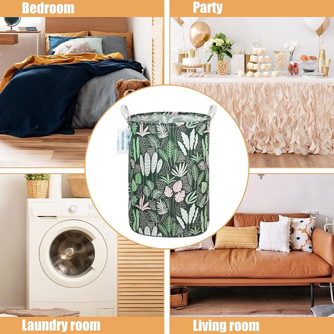 LANGYASHAN Laundry Basket Canvas Fabric Collapsible Organizer Basket - Image 3