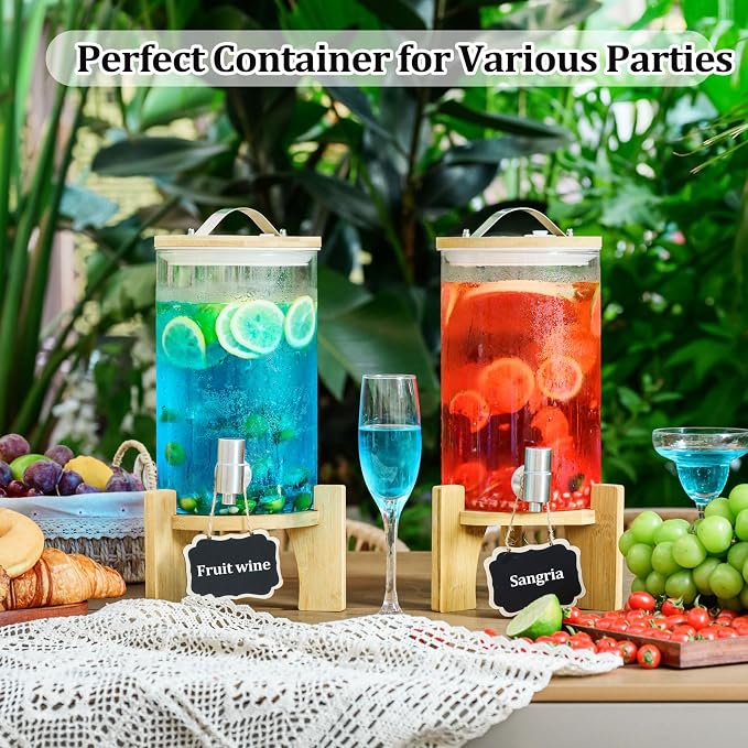 1.2 Gallon Large Glass Drink Dispenser - Image 9