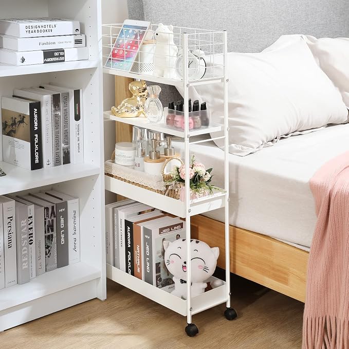 KINGRACK Slim Rolling Storage Cart 4 Tier - Image 6