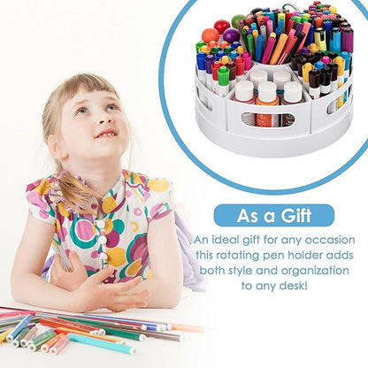 Art Supplies Organizer, Extra Large 360° Rotating Desk Organizer - Image 9