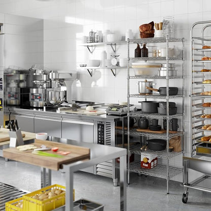18" Deep x 24" Wide x 74" Height Wire Shelving Kit | 8-Tier | NSF Commercial - Image 5