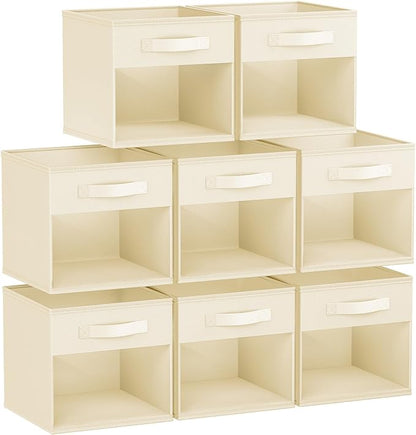DIMJ Storage Cubes, Cube Storage Bin, 8 Pack Foldable Storage Cubes by DiMJ