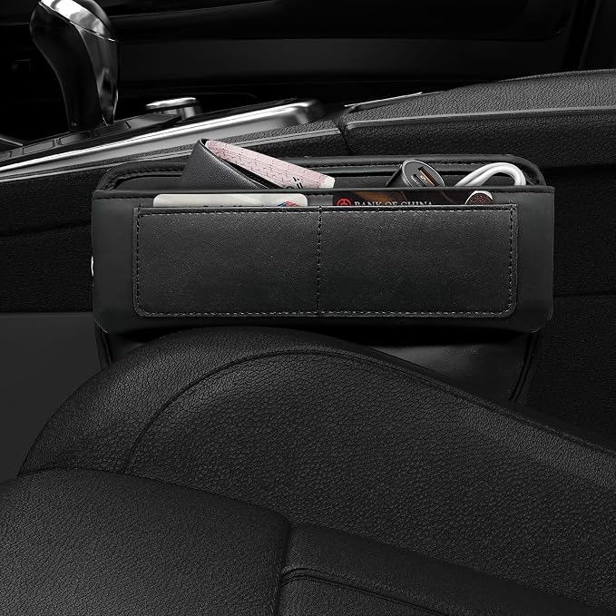 Universal Fit Car Seat Gap Filler Leather Car Storage Organizer Front Seat Auto - Image 4