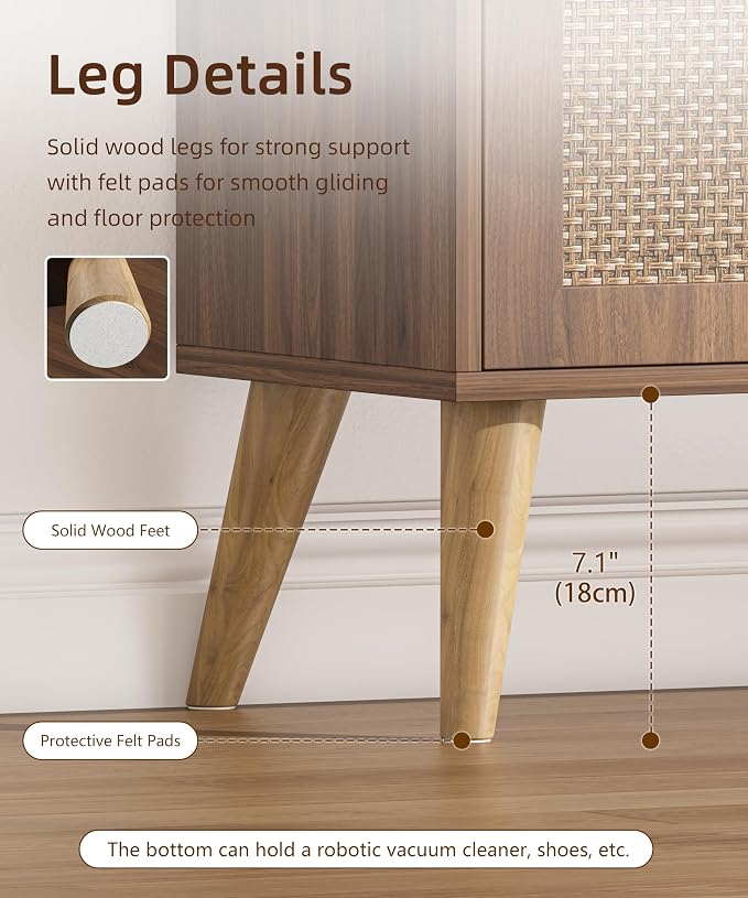 Keehusux Rattan Storage Cabinet - Image 5