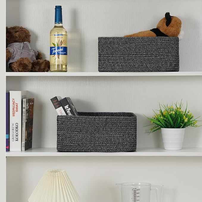 3-Pack Storage Baskets for Organizing | Woven Shelf Toy Basket | Rope Baskets - Image 7