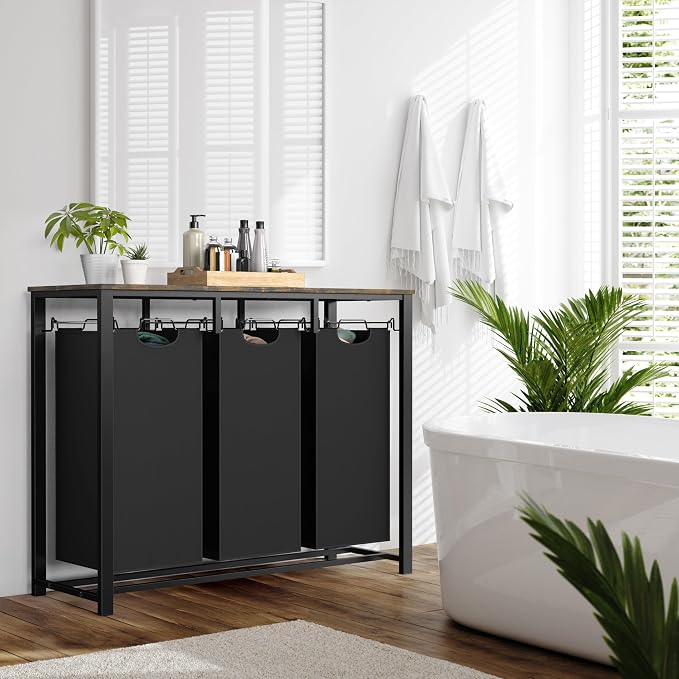 Simple Houseware 3-Section Laundry Sorter - Image 6